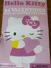 Htf Retro Hello Kitty Valentines 34 Cards   35 Glitter Tattoos  Sanrio 2014  Nos