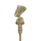 Queen Nefertiti Souvenir Spoon Africa International Gold Tone Collectible Travel