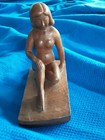 Chinese Boxwood Wood Carving Beautiful Woman Statue Wooden Sculpture Decor