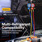 Hvac Manifold Gauge Set R134a R1234yf R410a R454b R32 Ac Gauges W  5ft Hoses Kit