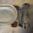 Farber Bros  Krome Kraft Art Deco Tray W glass Insert Ca  1930