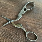 Antique Vintage W h  Morley   Sons Germany Stork Sewing Scissors Shamrock 5 K13