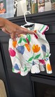 Vintage Toddler Girls Set Tulips 2y