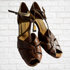 Very Fine Dance Shoes Classic Series  Style 6006 Brown Leather - Size 8 5
