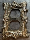 1967 American Tack   Howe Ornate Metal Light Switch Outlet Cover  lot Of 4 