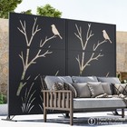 4x6 Ft Metal Privacy Panel Fence Screen With Artistic Designs For Deck Balcony