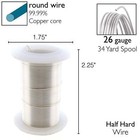 Beadsmith Silver Plated 26 Gauge Craft Wire Elements - 34 Yard Spool