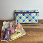 Clinique 7pc Skincare Makeup Skincare Travel Gift Set Flower Geometric Bag X2