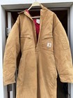 Vintage Carhartt Coveralls Insulated Brown Duck Mens Size 42 Short Made In Usa