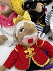Melissa   Doug Lot Of 4 Plush Puppets King Knight Cowgirl Pirate Pretend Play