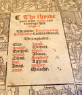 Rare-1541-great Bible Leaf-the  Title Page-part 3-isaiah To Malachi-pulpit Folio