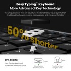 Grey Black Wireless Keyboard Mouse Combo Ergonomic Desktop Pc Computer Mac Set