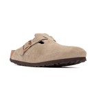 Birkenstock Boston Taupe Classic Suede Soft Footbed Clogs Women   s Shoes