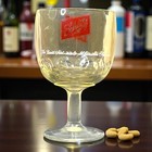 Schlitz Beer Thumbprint Goblet Glass Vintage Logo    made Milwaukee Famous        Vguc