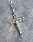 Vintage Rosary Sterling Dirona  Crystal Beads  27  X 20  X 6 