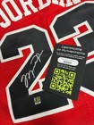 Michael Jordan  23 Chicago Bulls Nba Red Jersey Signed Autograph Coa