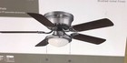 Hugger 44 In  Led Indoor Brushed Nickel Ceiling Fan With Light Kit