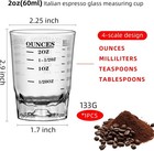 2 Oz 4 Features Shot Glasses Measuring Cup Liquid Heavy Glass Wine Glass