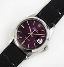 Vintage Rolex Oysterdate Precision Purple Dial 34mm Men Steel Watch Ref 6694
