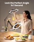 Overhead Camera Phone Mount Selfie Ring Light For Video Recording Meeting    live