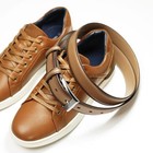  Mens Belts Leather 1 1 8  For Gift Men - Perfect 36  waist 34  Light Tan
