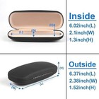 Hard Shell  Eyeglasses Glasses Case Black W microfiber Cleaning Cloth