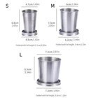 Stainless Steel Portable Outdoor Telescopic Collapsible Folding Cup Bugbag
