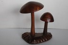 Vintage Mid-century Modern Mushroom Wood Toothpick Holder  Phillipines