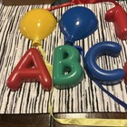 Mid-century Modern Vintage Nursery Homeco Abc 123 Balloon Wall Decor Set