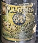 Waldorf Tomato Catsup Vintage Glass Bottle Cork Top  Original Label Early 1900s 