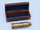 15  Antique Brass Spyglass Telescope With Rosewood Box     Nautical Maritime Decor