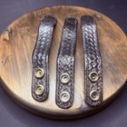 Duty Belt Keepers  3  Leather Black Basket Weave With Hidden Double Snaps