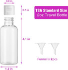30 Pcs 2 Oz Clear Plastic Empty Bottles With Flip Cap For Travel Size Liquids