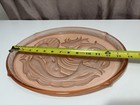 1930 Walther   Sohne Art Deco Merman   Maid  Pink Glass Vanity Tray Germany
