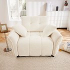 47  Ergonomic Single Seater Sofa With High-resilience Support Cushions And Throw