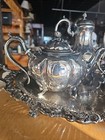 Vintage Victorian Ornate Silver Plated  5 Piece Tea Coffee Set