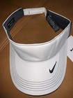 Nike Golf Dri-fit Swoosh Visor Hat Adult Unisex Nwt Adjustable Size  White Visor