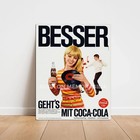 Coca-cola        besser     germany      Vintage - Premium Aluminum Metal Sign 11 X 14