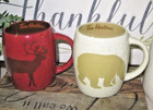 Tim Hortons 2016 Limited Edition Deer Elk    Bear Coffee Cups Mugs Red   Mustard