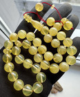 White Natural Baltic Amber 36g  Islamic Prayer Rosary 11 6 Mm  33 Beads Pressed