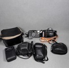 Vintage Camera Lot Of 7 - Nikon F-401x Konica C35 Fujica St701 Minolta Pentax