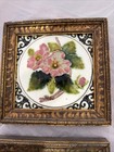 2 Floral Majolica Style 6    X 6    Floral Design Tiles Framed