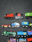 30pc Wooden Railroad Train Lot Magnet Cars Brio   Thomas Compatible