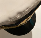 Coast Guard Uscg Officers  Vinyl White Cover Hat Size 7 1 8 Excellent Condition