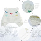 Baby Beanie Hat 0-2 Years Winter Knit Cap Cute Bear For Kids Toddler - Warm