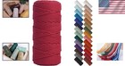 Durable Red Twisted Macrame Cord 3mm - Perfect For Diy Crafts   Plant Hangers