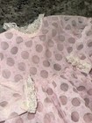 Vintage Lace Dainty Pink Long Sleeve Baby Girl Dress Toddler Polka Dot Size 2t