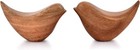 Acacia Wood Bird Statues Set Home D  cor Bird Sculpture For Living Room  Bathr   