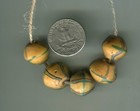 African Trade Beads Vintage Antique Venetian Old Glass Yellow King Beads