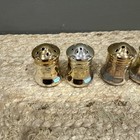 Vintage Silverplate Salt Cellars Shaker Style Marked Japan Set Of 8